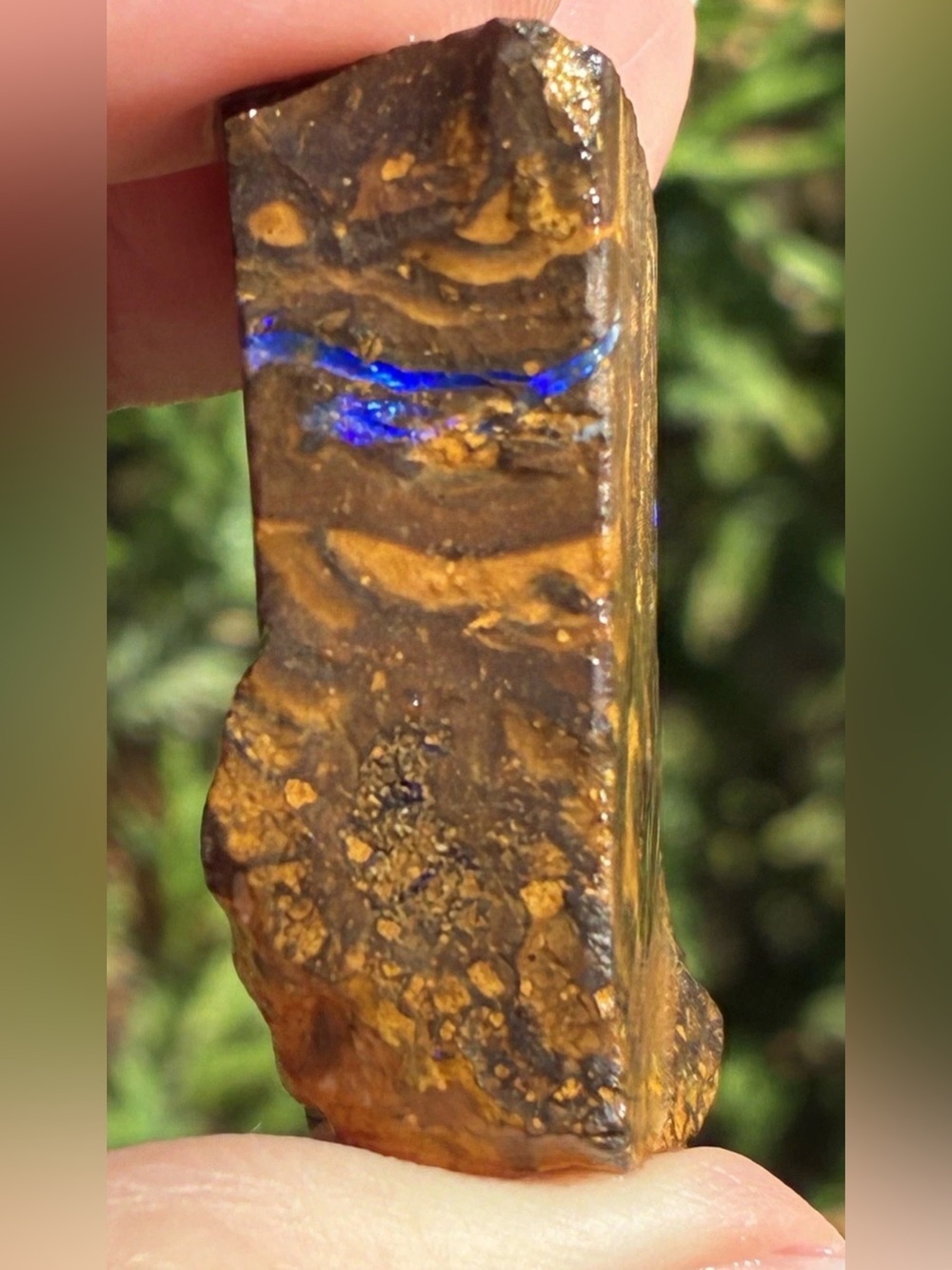 84ct Australian Boulder Opal Rough Loose Specimen Blue and Purple